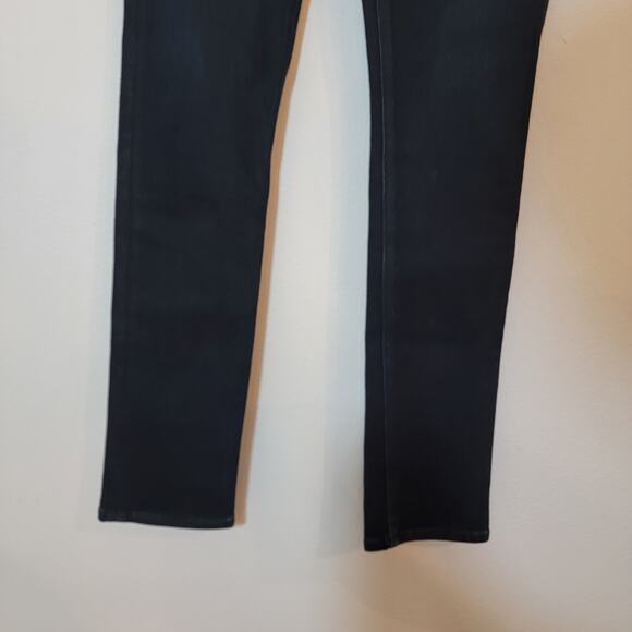 Veronica Beard Jeans Denim Sz 27 Lita 10" Moto Lace Up Made in USA Skinny Dark - Picture 8 of 13